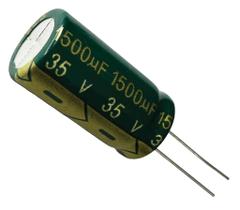 Kit 10 pçs - capacitor eletrolitico 1500x35v - 1500uf x 35v