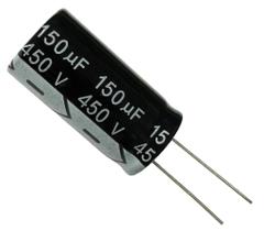 Kit 10 pçs - capacitor eletrolitico 150x450v - 150uf x 450v