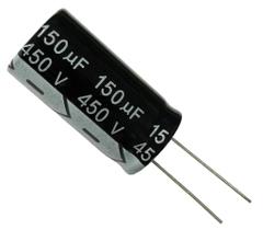 Kit 10 pçs - capacitor eletrolitico 150x450v - 150uf x 450v