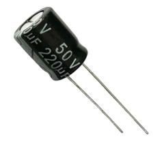 Kit 10 pçs - capacitor eletrolitico 220x50v - 220uf x 50v