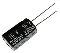 Kit 10 pçs - capacitor eletrolitico 3300x16v - 3300uf x 16v