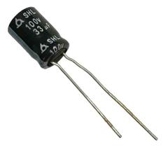 Kit 10 pçs - capacitor eletrolitico 33x100v - 33uf x 100v