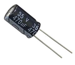 Kit 10 pçs - capacitor eletrolitico 470x35v - 470 uf x 35v