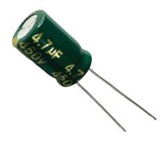 Kit 10 pçs - capacitor eletrolitico 4,7x450v - 4,7 uf x 450v