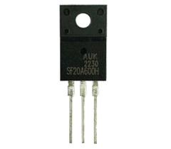 Kit 10 pçs diodo sf20a600h sf 20a600 to220 isolado 20a 600v