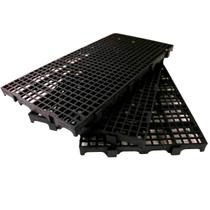 Kit 10 Pçs Pallet Plástico 25X50 Cor Preto - Palete Estrado