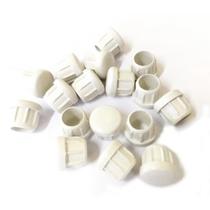 Kit 10 pçs ponteira redonda interna plastica 3/4 branca