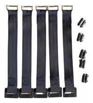 Kit 10 Pçs Rabicho Da Lona Central Lock Carreta Sider C/fixador
