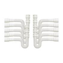 Kit 10 Pcs Sifão Flexível Multiuso Pvc Universal