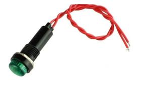 Kit 10 Pçs Sinaleiro Olho De Boi Com Rabicho Verde 220v Kit 10 Pçs Sinaleiro Olho De Boi Com Rabicho Verde 220v
