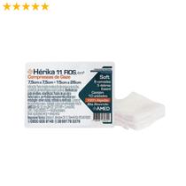 KIT 10 PCT Compressa de Gaze Estéril Hérika 7,5cm x 7,5cm