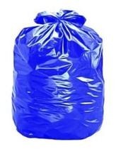 Kit 10 Pcts Saco Para Lixo Azul 60l Com 100 Unidades -