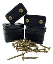 Kit 10 Pé De Banco P/ Igrejas Tipo Pastilha Borracha Preto Quality