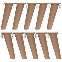 Kit 10 Pé Retrô de Plástico Marrom Resistente para Móveis Cômoda Design Clássico e Fácil Instalação Kit 10 Pé Retrô de Plástico Marrom Resistente para Móveis Cômoda Design Clássico e Fácil Instalação