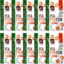 Kit 10 Pea Protein Caramelo e Flor de Sal Rakkau 600g Vegano