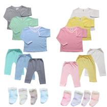 Kit 10 Peca Camiseta Bebe Calca E Meias Algodao Enxoval