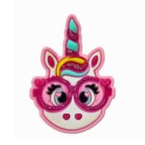 Kit 10 Peças aplique Emborrachado Unicornio com Óculos