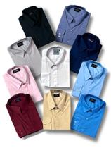 KIT 10 peças - Camisa Social Manga Longa Slim e Tipo Linho (sem azul bebê) KIT 10 peças - Camisa Social Manga Longa Slim e Tipo Linho (sem azul bebê)