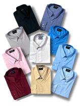 KIT 10 peças - Camisa Social Manga Longa Slim e Tipo Linho (sem azul marinho) KIT 10 peças - Camisa Social Manga Longa Slim e Tipo Linho (sem azul marinho)