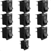 Kit 10 Peças - Chave Gangorra 2 Posições - Kcd1-101 Preto Kit 10 Peças - Chave Gangorra 2 Posições - Kcd1-101 Preto