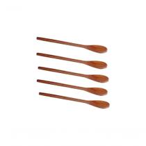 Kit 10 Peças Colher De Pau Madeira Modelo Intermediário 33Cm