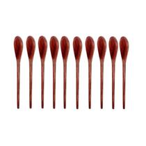 Kit 10 Peças Colher De Pau Madeira Modelo Média 38 Cm