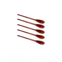 Kit 10 Peças Colher De Pau Madeira Modelo Média 38 Cm