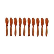 Kit 10 Peças Colher De Pau Madeira Modelo Reforçada 28 Cm