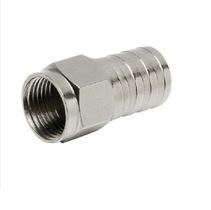 Kit 10 Peças Conector F RG59 Tipo Barril - Alta Durabilidade