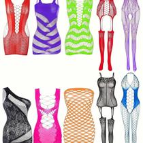 Kit 10 peças Conjunto de lingerie sexy Multicolorido ElaShopp