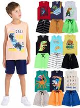 Kit 10 Peças de Conjunto Regata para Meninos ou Kit 5 de Conjunto Regata Infantil para Menino verão Kit 10 Peças de Conjunto Regata para Meninos ou Kit 5 de Conjunto Regata Infantil para Menino verão