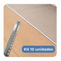 Kit 10 Peças De Perfil P Filete Em Inox 304 Escovado Acm Inox 1m