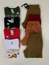 Kit 10 peças de Roupa Infantil Masculina 5 Camisetas+5 Shorts - Lívia Kids Moda Infantik