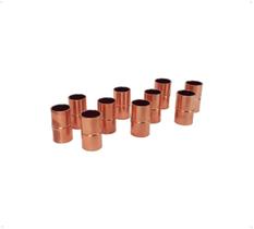 Kit 10 Peças Luva de Cobre Normal 3/8" X 3/8"