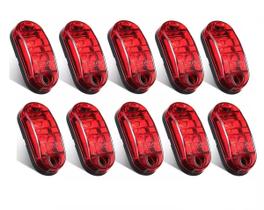 Kit 10 Peças Luz Vigia Led 12/24V caminhão van utilitario Onibus Bau Carroceria Teto KLX Kit 10 Peças Luz Vigia Led 12/24V caminhão van utilitario Onibus Bau Carroceria Teto KLX