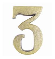 Kit 10 pecas numero colonial pexcel bronze numero 3