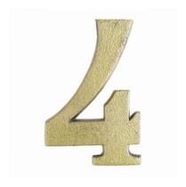 Kit 10 pecas numero colonial pexcel bronze numero 4