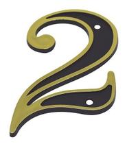 Kit 10 pecas numero colonial preto/dourado n.2