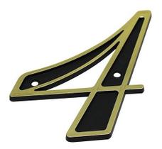 Kit 10 pecas numero colonial preto/dourado n.4 Kit 10 pecas numero colonial preto/dourado n.4
