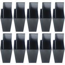 Kit 10 Peças - Pé Guaco Preto De 7cm Para Armário Comoda Guarda Roupa Kit 10 Peças - Pé Guaco Preto De 7cm Para Armário Comoda Guarda Roupa