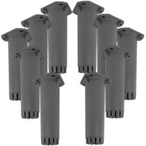 Kit 10 Peças - Pé Para Armário Generico Itatiaia De 17 a 21cm Cinza Kit 10 Peças - Pé Para Armário Generico Itatiaia De 17 a 21cm Cinza