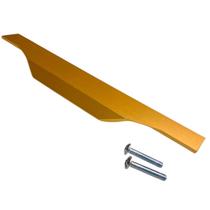 Kit 10 Peças Perfil Puxador Slim Alumínio Para Móveis 20 cm Cor Dourada -RIKABUNI
