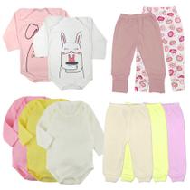 Kit 10 Peças Roupa De Bebê Body Manga Longa Mijão Menina - KOALA BABY