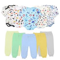 Kit 10 Peças Roupinhas de Bebê Body Longo Estampado e Mijão - Koala Baby