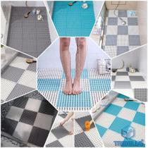 Kit 10 Peças Tapete Modular Superfície antiderrapante para box banheiro sauna vestiário 30x30 - FLEX