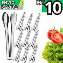 Kit 10 Pegador De Saladas e Massas em Inox Grande Pegador Para Cozinha Restaurantes Buffet Kit 10 Pegador De Saladas e Massas em Inox Grande Pegador Para Cozinha Restaurantes Buffet