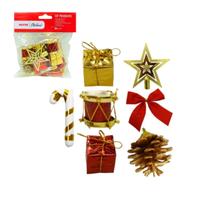 kit 10 Pendentes Arvore de Natal Decoração Enfeite Pinha