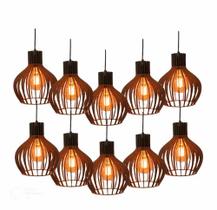 kit 10 Pendentes Luminária de Teto Lanchonete Bar Restaurante Varanda