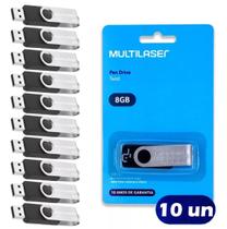 Kit 10 Pendrive 8gb Twist Multilaser 100% Original Kit 10 Pendrive 8gb Twist Multilaser 100% Original