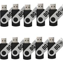 Kit 10 Pendrive 8GB Usb 2.0 Altomex AL-U-8 Preto e Prata Kit 10 Pendrive 8GB Usb 2.0 Altomex AL-U-8 Preto e Prata